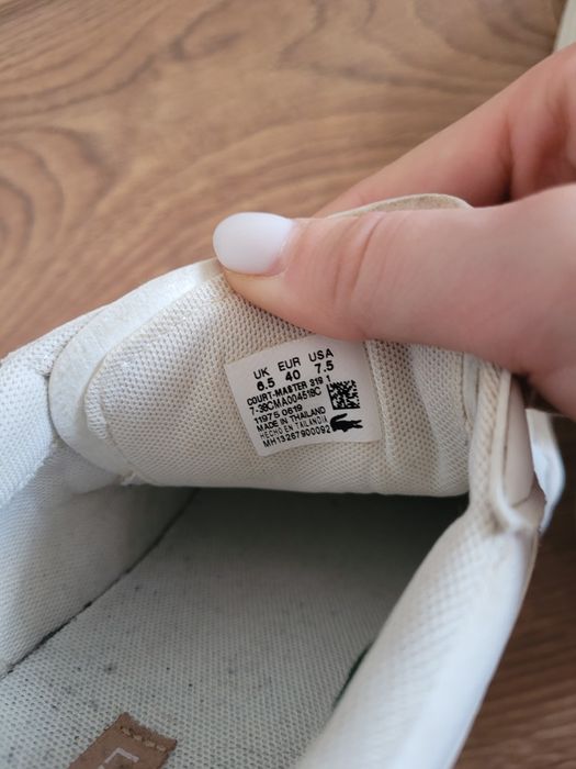 Sneakers adidasi Pantofi Lacoste unisex alb marime 40