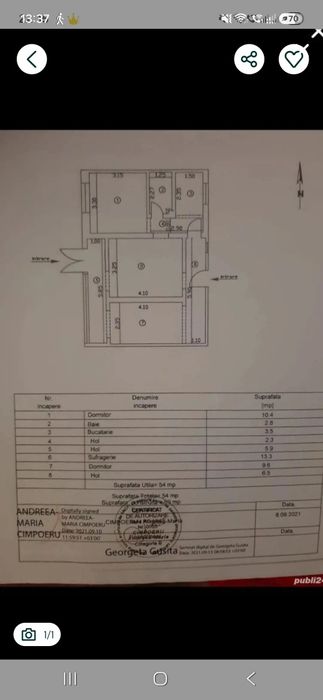 Apartament 3 camere, (magazin alimentar)