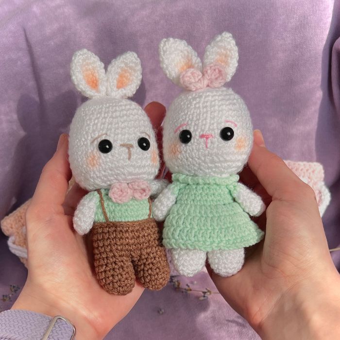 Ръчно изработени играчки амигуруми комплект за подарък или декорация