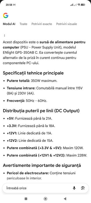 Sursa alimentare calculator Enlight