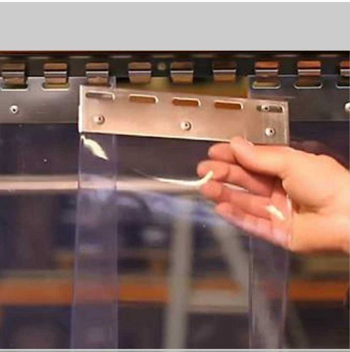 Lamele din PVC transparent pentru perdele industriale, 200 x 2mm x 50m