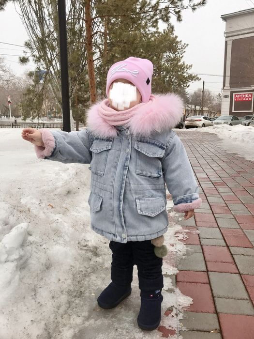 Джинсовая теплая курточка