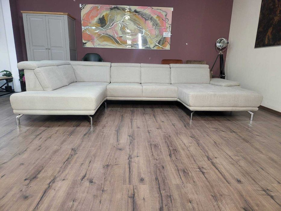 Бежов П - образен ъглов диван ZE-EM20021