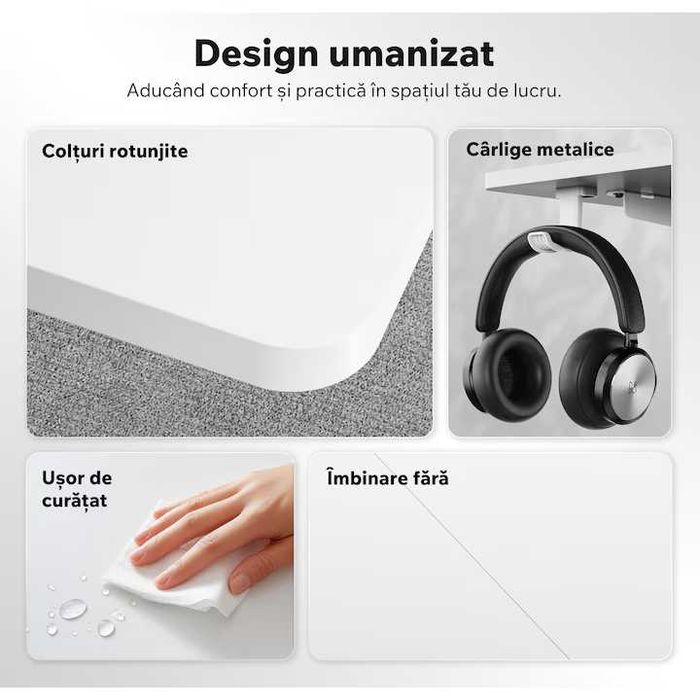 Birou electric pentru calculator cu înălțime reglabilă. 140 x 70 cm