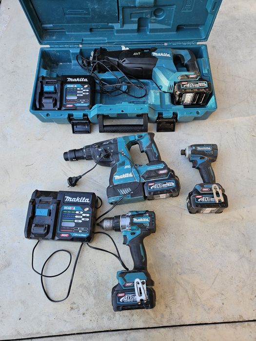 Makita 40v перфоратор, импакт,винтоверт и саблен трион