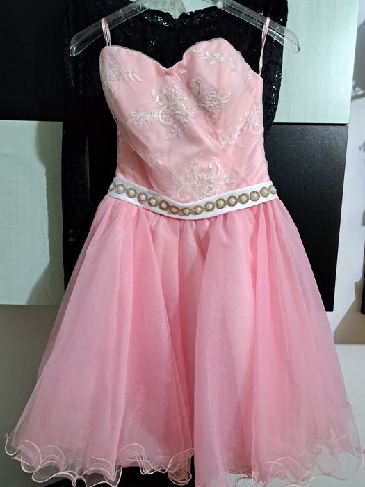 Rochie roz pudră babydoll