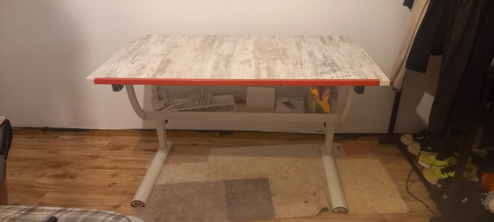 Birou arhitectura din fier și lemn foarte rezistent dimensiuni 117cm/68cm. Rabatabil