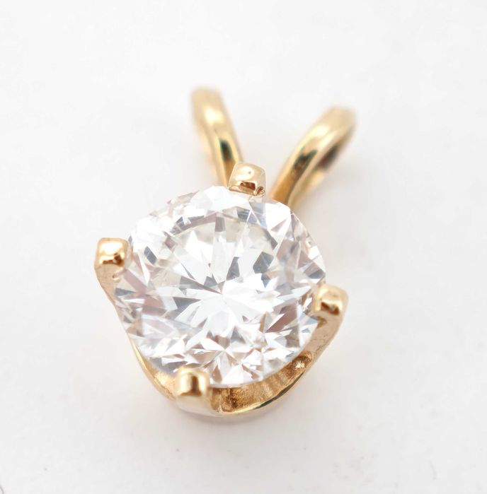 Pandativ aur 14k cu diamant 0.63ct