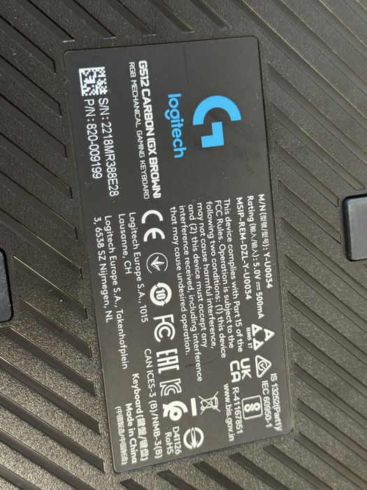 Клавиатура LOGITECH G512 GX Brown Carbon