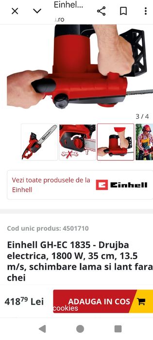Drujbă electrică Einhell Nouă