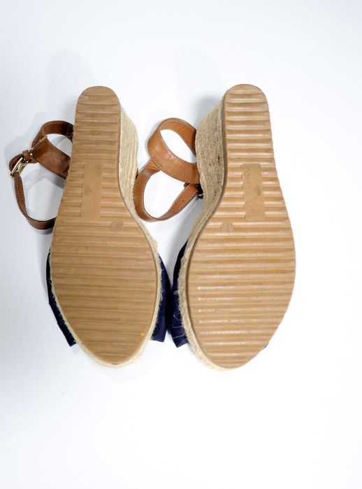 Sandale Tom Tailor cu Platformă - Stil Espadrile Navy & Tan - Mărimea 39