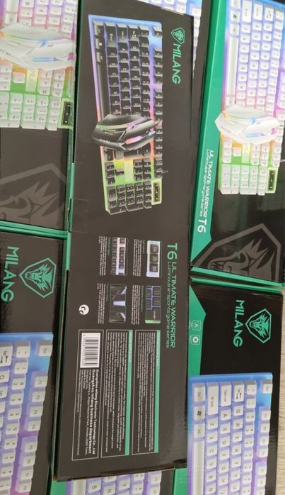 Vand Kit tastatura + mouse gaming RGB calculator pc desktop sistem