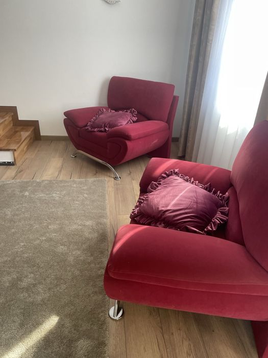 Canapea extensibila si doua fotoli