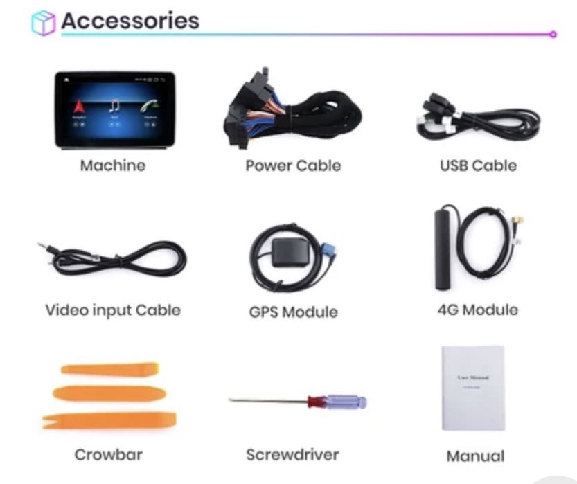 Navigatie Android  Mercedes ML / GLE Stil OEM , Carplay Waze + Camera