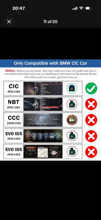 Modul Carplay/Android Auto BMW