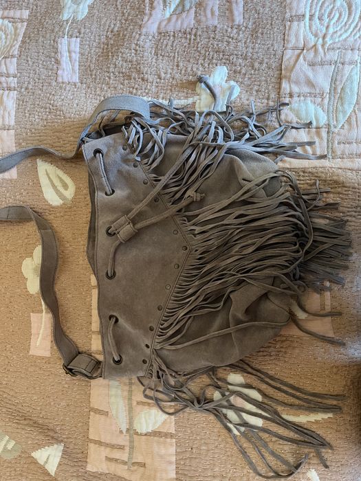 Чанти естествен велур