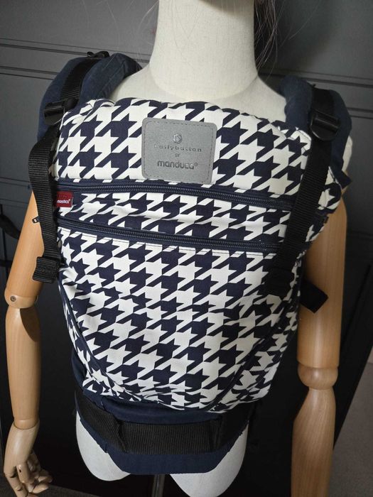 Marsupiu Copii Manduca XT Pepita Navy/ pana la 20 Kg / 3 pozitii
