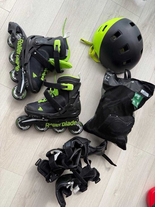 Role copii Rollerblade Microblade + cască și protecții