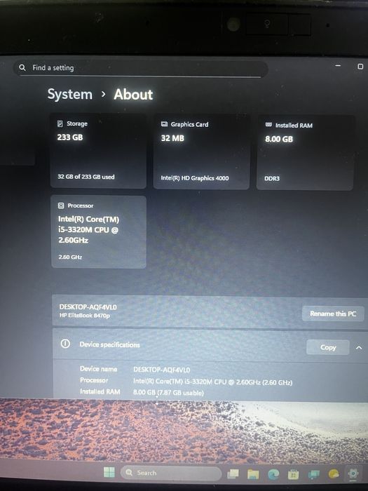 Elitebook HP8470p работна станция