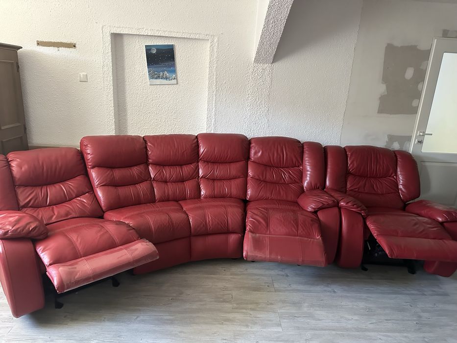 Canapea +Fotoliu din piele