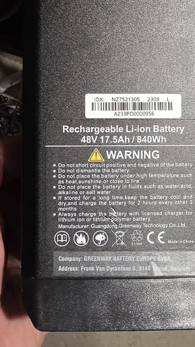 Cola Bear Electric Mountain Bike Accolmile Bafang 750 W 48 V 840 Wh LG