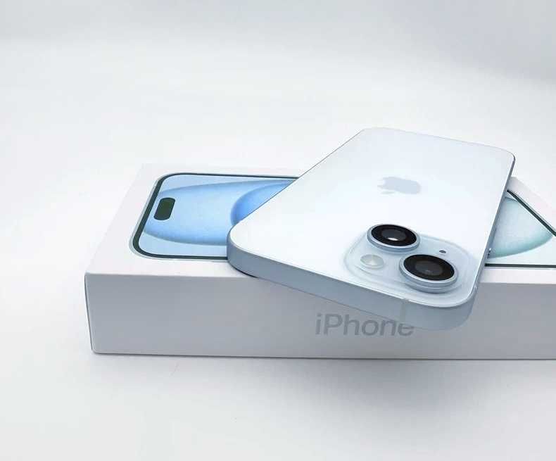iphone 15 sky blue много запазен (в гаранция)