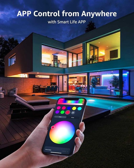 Комплект от 4 броя Смарт WiFi LED крушки Lepro GU10 RGB + Топло  2700K