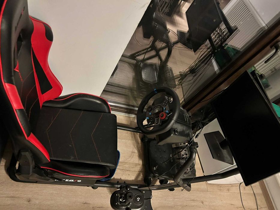 Simulator Racing complet – Cadru + Scaun + Volan + Pedale + Schimbător