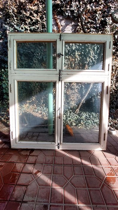 Оконная рама 2 шт с двойными стеклами