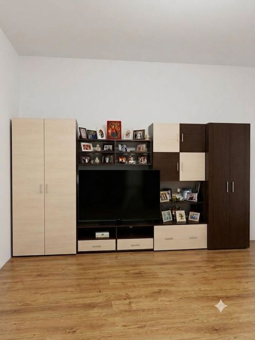 Bibliotecă / Ansamblu mobilă living modernă