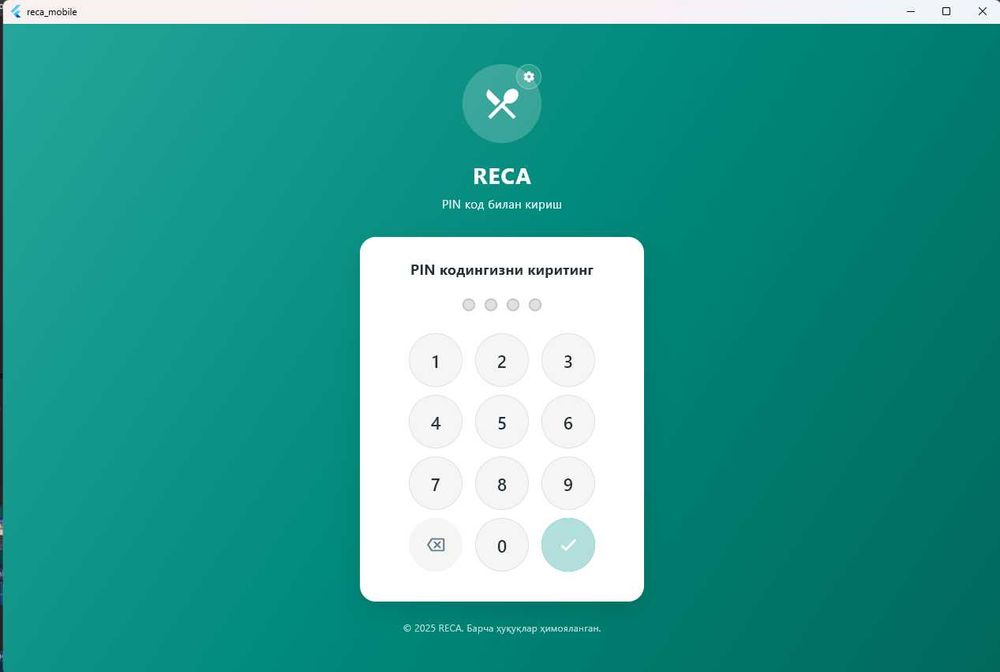 Kafe, oshxona va restarantlar uchun dastur