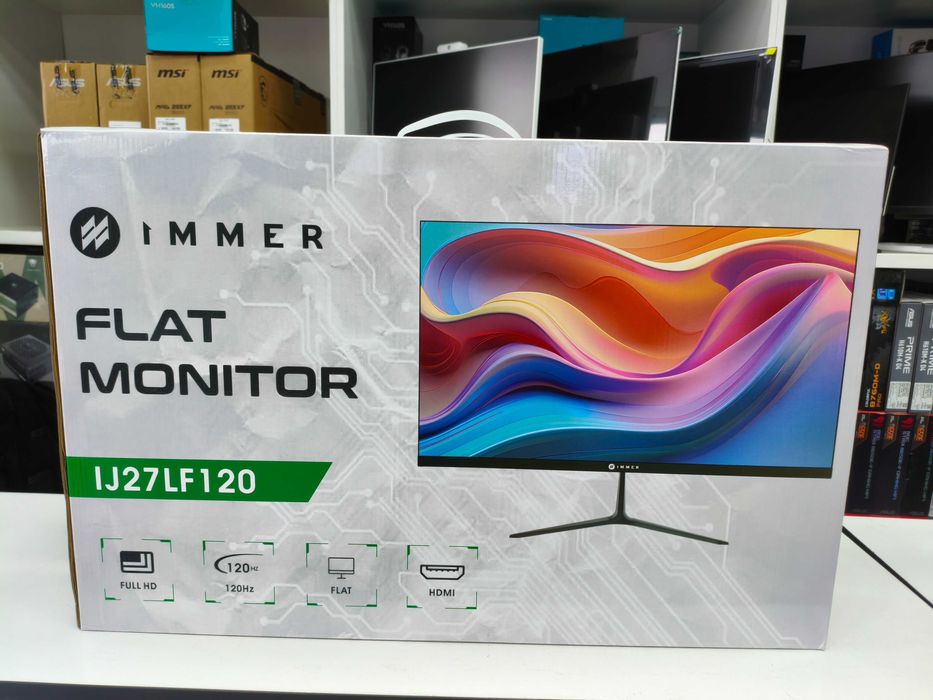Монитор Immer 27" 120hz IPS FullHD 1920x1080, VGA+HDMI НОВЫЙ