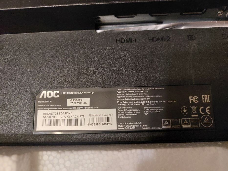Монитор aoc полу рабочий