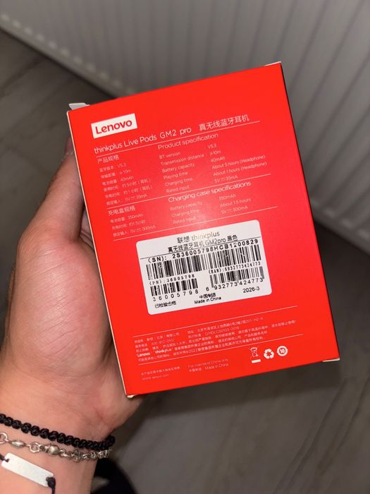 Căști wireless Lenovo ThinkPlus Live Pods GM2 Pro – Noi, sigilate, Bluetooth 5.3
