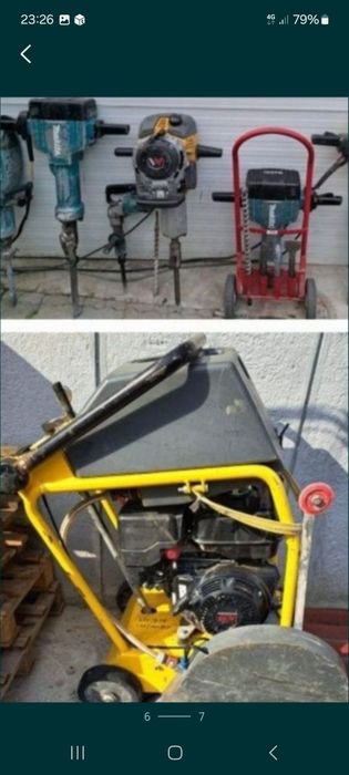 Masina Taiat Beton Asfalt făcut Gropi Picamer GeneratorTrifazicInchiri