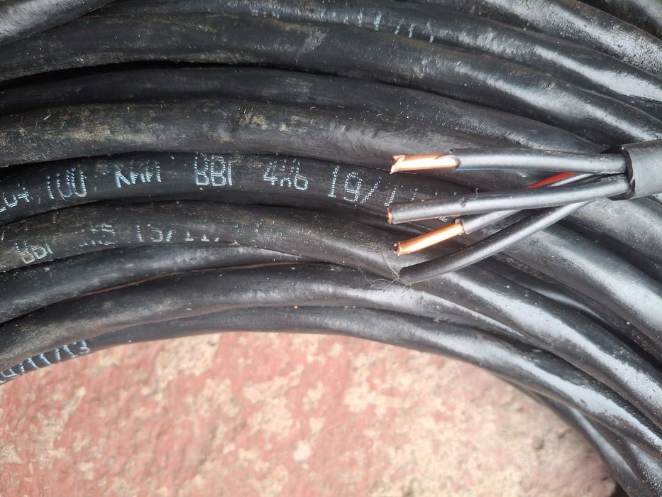 Кабель медный ВБбШв 4х6. Провод ПВ 1х6. Дин рейка 35 и 125 см.