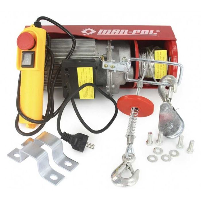 Електрическа въжена лебедка 400 / 800 кг 12 м 1300W Mar-Pol