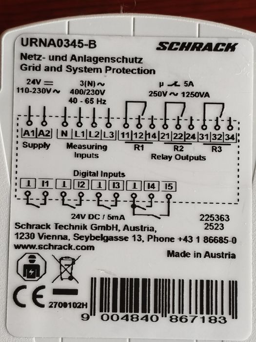 Schrack URNA0345U1 (releu)