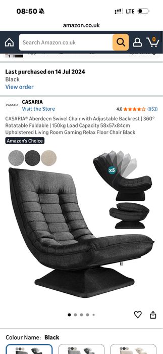 Scaun/fotoliu  Casaria 360 grade , gamining chair capacitate 150 kg