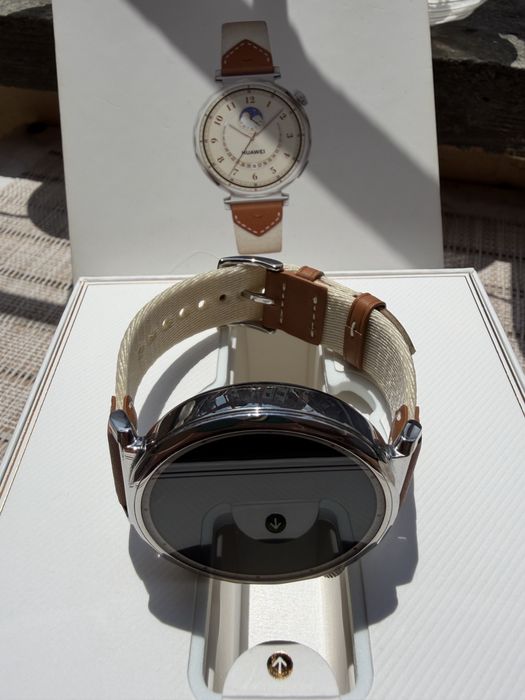 Huawei Watch GT 5, 41mm, Stainless Steel Case, Brown Woven Strap