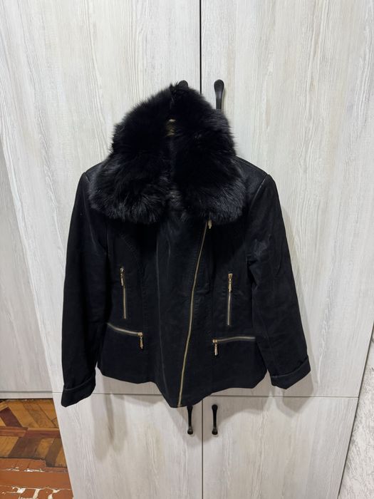 Касуха замш с накладным воротником