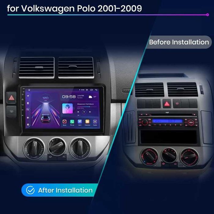 Navigatie Dedicata Android Volkswagen Polo Mk4 (2004-2011), Carplay