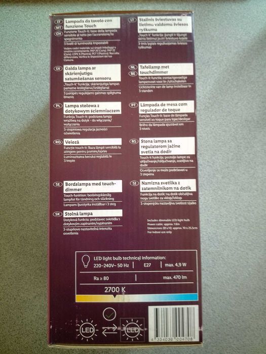 Veioza Livarno Home, dimabila ,inclusiv bec led 4,9w, 470lum