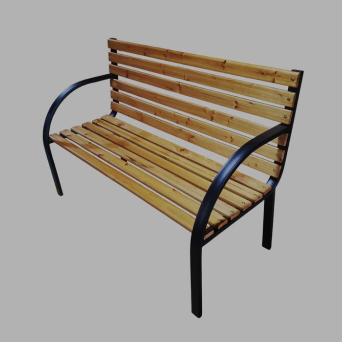 Градинска Пейка с метални крака 125 х 60 х 85см