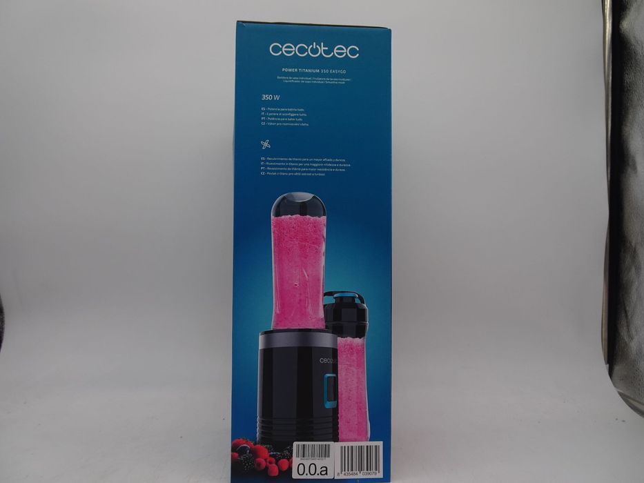 Blender Cecotec Power Titanium 300 04395, 350W, recipient 600ml, negru