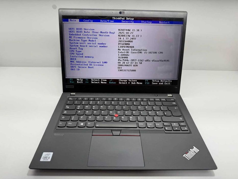 Laptop SH Lenovo Thinkpad T14 i5-10210U SSD 512gb NVME 16gb RAM baterie noua
