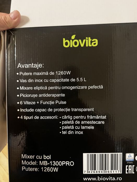 Mixer Biovita MB 1300 Pro-oferta reducere de Craciun