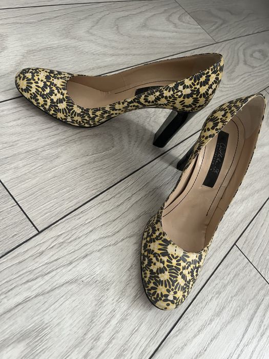 Pantofi cu toc piele naturală