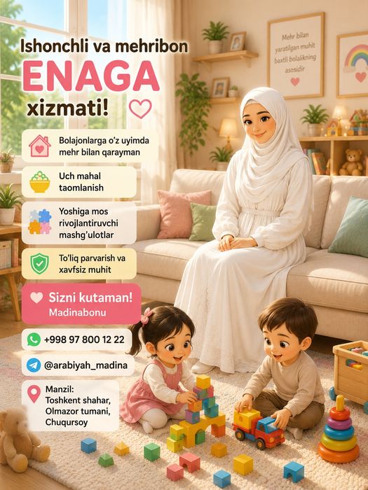 Enagalik qilaman o'z uyimda
