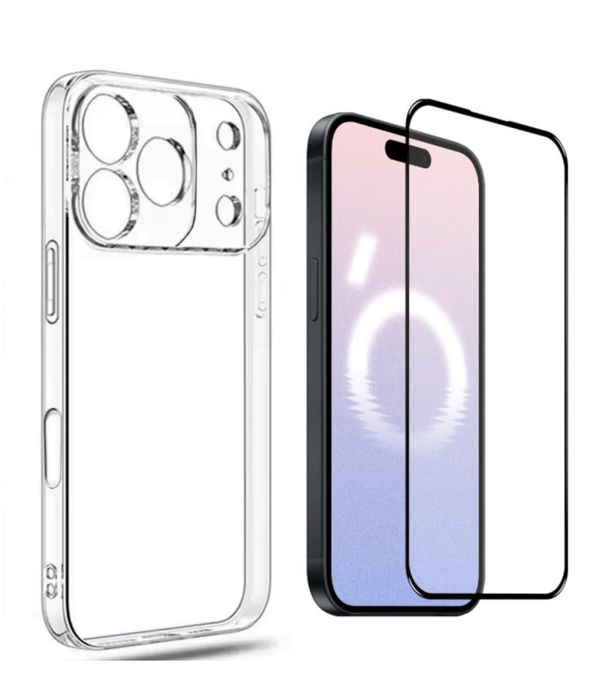 Husa Silicon Simplity Case si Folie Sticla - Iphone 17 AIR PRO MAX